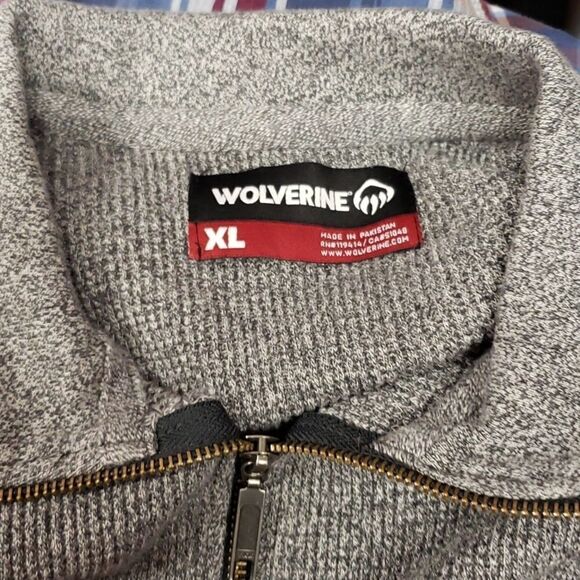 Wolverine mens zip up grey pullover EUC SZ XL - Picture 6 of 8